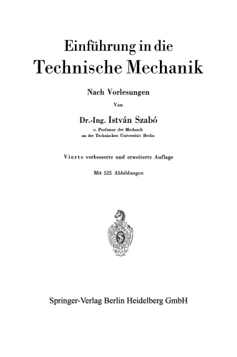 Einführung in die Technische Mechanik: Nach Vorlesungen