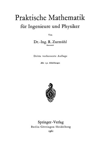 Praktische Mathematik für Ingenieure und Physiker