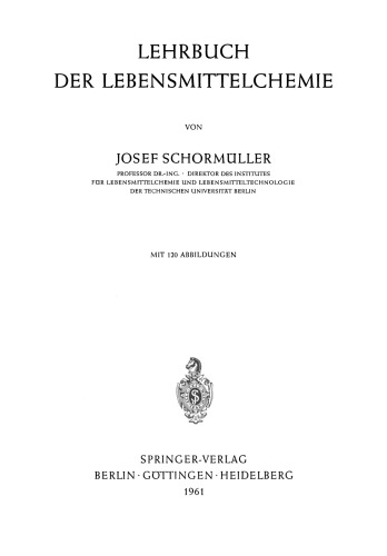 Lehrbuch der Lebensmittelchemie