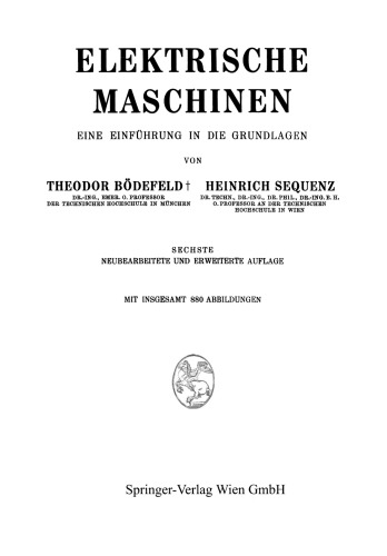 Elektrische Maschinen: Eine Einführung in die Grundlagen