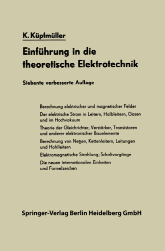 Einführung in die theoretische Elektrotechnik