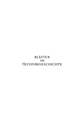 Blätter für Technikgeschichte