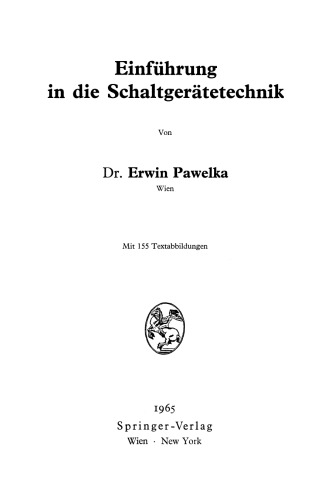 Einführung in die Schaltgerätetechnik