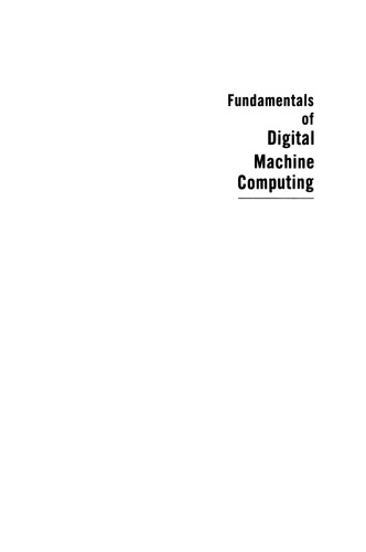 Fundamentals of Digital Machine Computing