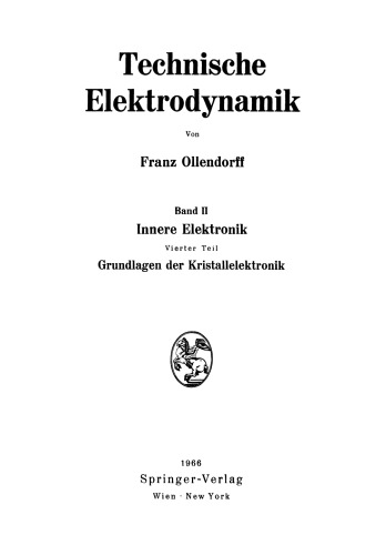 Grundlagen der Kristallelektronik