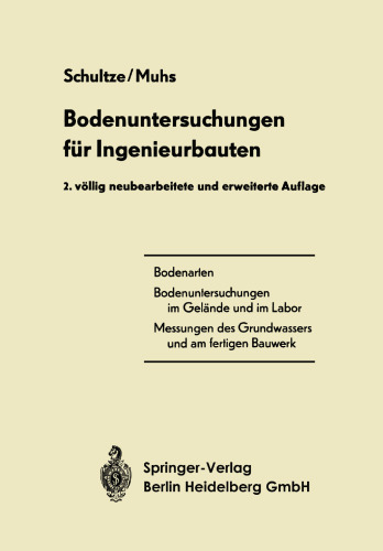 Bodenuntersuchungen für Ingenieurbauten