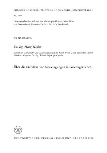 Über die Stabilität von Schwingungen in Gelenkgetrieben