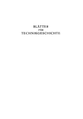 Blätter für Technikgeschichte