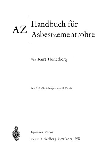 AZ Handbuch für Asbestzementrohre