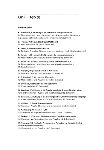 Technische Thermodynamik: Studienbuch für Studenten des Maschinenbaus und der Elektrotechnik ab 1. Semester