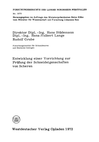 Entwicklung einer Vorrichtung zur Prüfung der Schneideigenschaften von Scheren