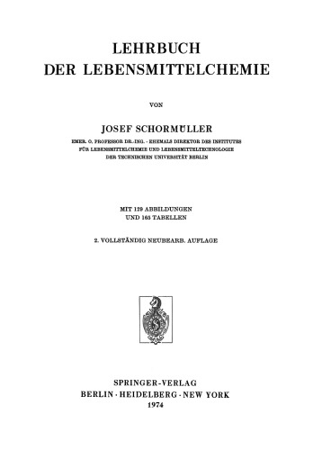Lehrbuch der Lebensmittelchemie