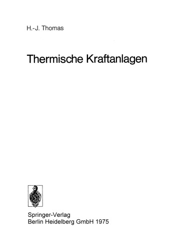 Thermische Kraftanlagen