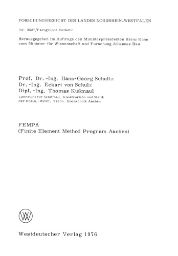 FEMPA (Finite Element Method Program Aachen)