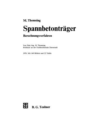 Spannbetonträger: Berechnungsverfahren
