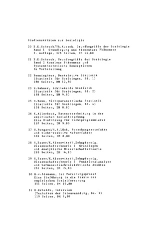 Wissenschaftstheorie 2: Funktionalanalyse und hermeneutisch-dialektische Ansätze