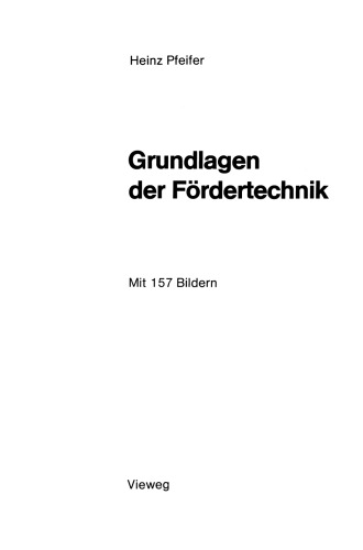 Grundlagen der Fördertechnik