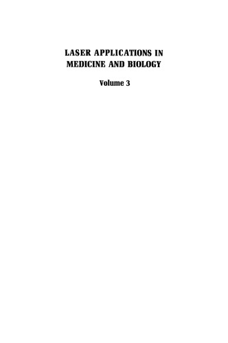 Laser Applications in Medicine and Biology: Volume 3
