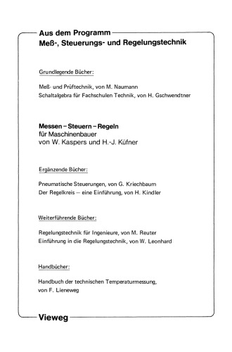Messen Steuern Regeln für Maschinenbauer