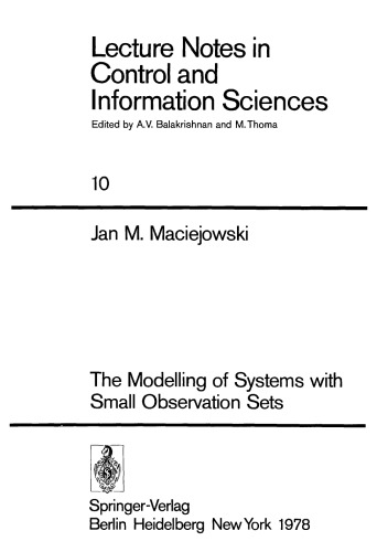 The Modelling of Systems with Small Observation Sets