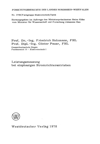 Leistungsmessung bei einphasigen Stromrichterantrieben