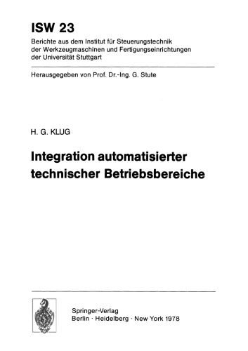 Integration automatisierter technischer Betriebsbereiche
