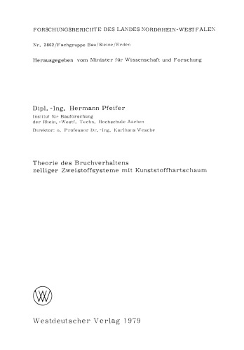 Theorie des Bruchverhaltens zelliger Zweistoffsysteme mit Kunststoffhartschaum