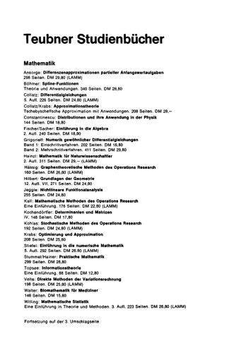Nichtlineare Funktionalanalysis: Existenz von Lösungen nichtlinearer Gleichungen