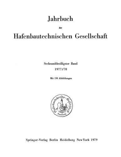Jahrbuch der Hafenbautechnischen Gesellschaft: 1977/78