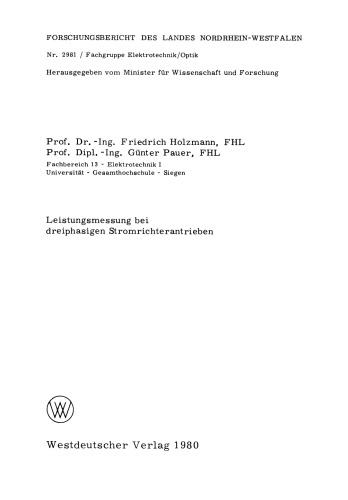 Leistungsmessung bei dreiphasigen Stromrichterantrieben