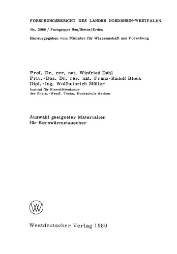 Auswahl geeigneter Materialien für Kernwärmetauscher