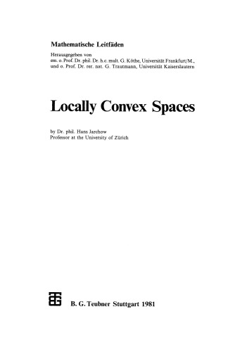 Locally Convex Spaces