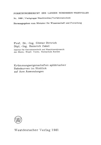 Krümmungseigenschaften sphärischer Bahnkurven im Hinblick auf ihre Anwendungen