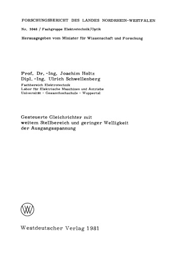 Gesteuerte Gleichrichter mit weitem Stellbereich und geringer Welligkeit der Ausgangsspannung