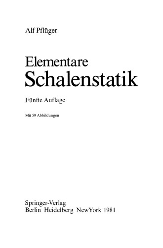 Elementare Schalenstatik