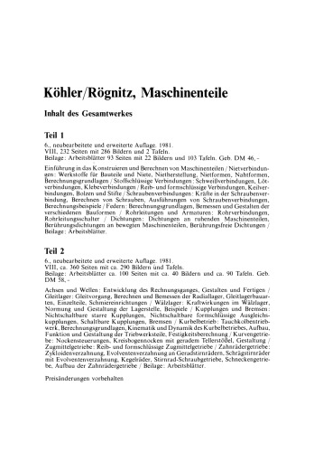 Maschinenteile: Teil1