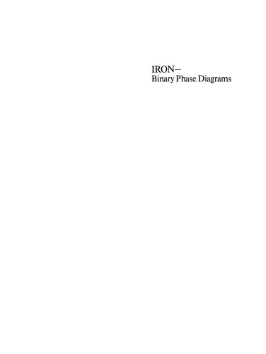 IRON—Binary Phase Diagrams
