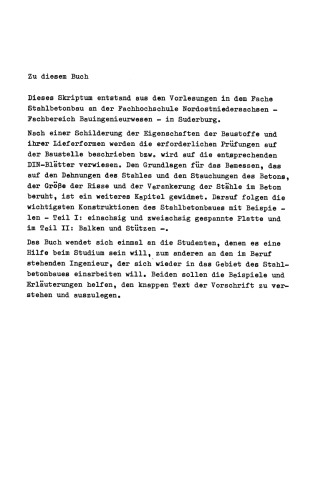 Stahlbeton: Einführung in die Berechnung nach DIN 1045