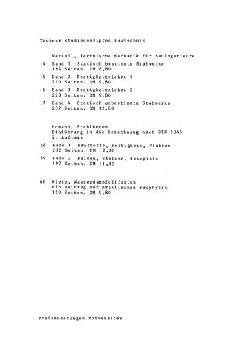 Stahlbeton: Einführung in die Berechnung nach DIN 1045 2: Balken, Stützen, Beispiele