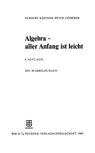 Algebra — aller Anfang ist leicht