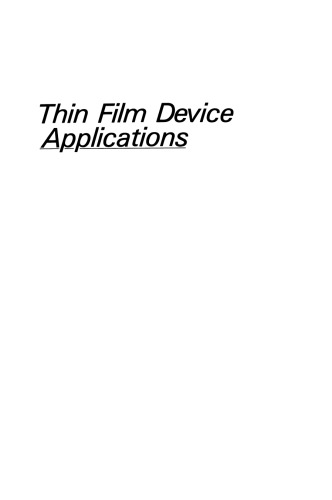 Thin Film Device Applications