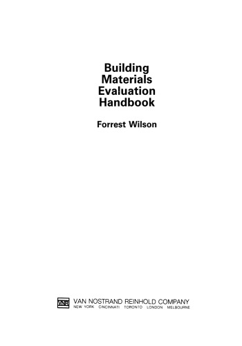 Building Materials Evaluation Handbook