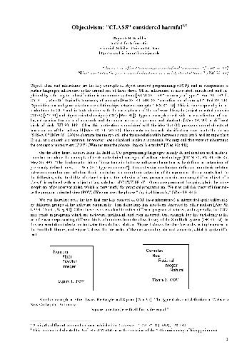 Objectivism.'CLASS' considered harmful