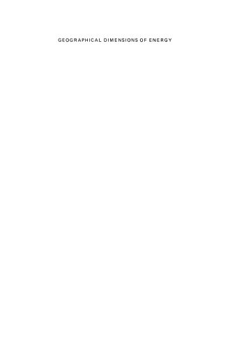 Geographical Dimensions of Energy