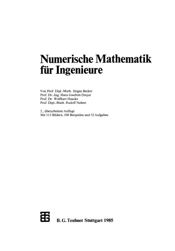 Numerische Mathematik für Ingenieure
