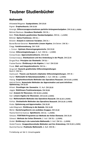 Theorie und Numerik elliptischer Differentialgleichungen