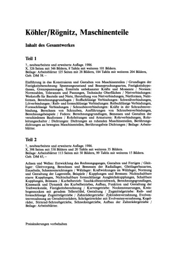 Maschinenteile: Teil 1