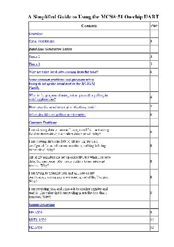 A simplified guide to using the MCS51 on-chip UART