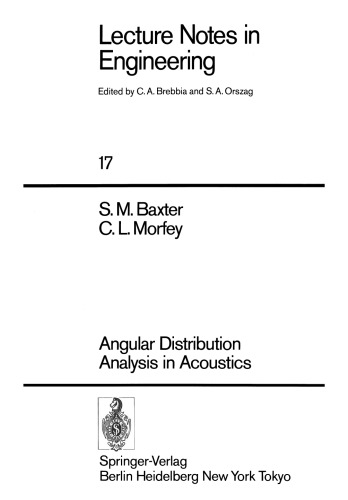 Angular Distribution Analysis in Acoustics