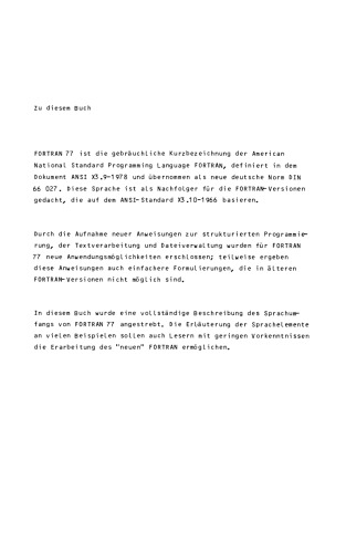 Programmierung mit FORTRAN 77